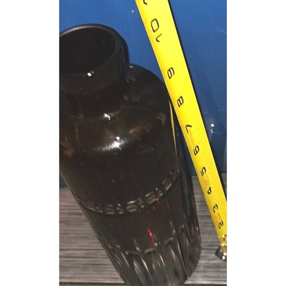 Vintage Cut to Clear Bohemian Vase Ruby Red Glass 10 Inches Tall - Picture 3 of 7